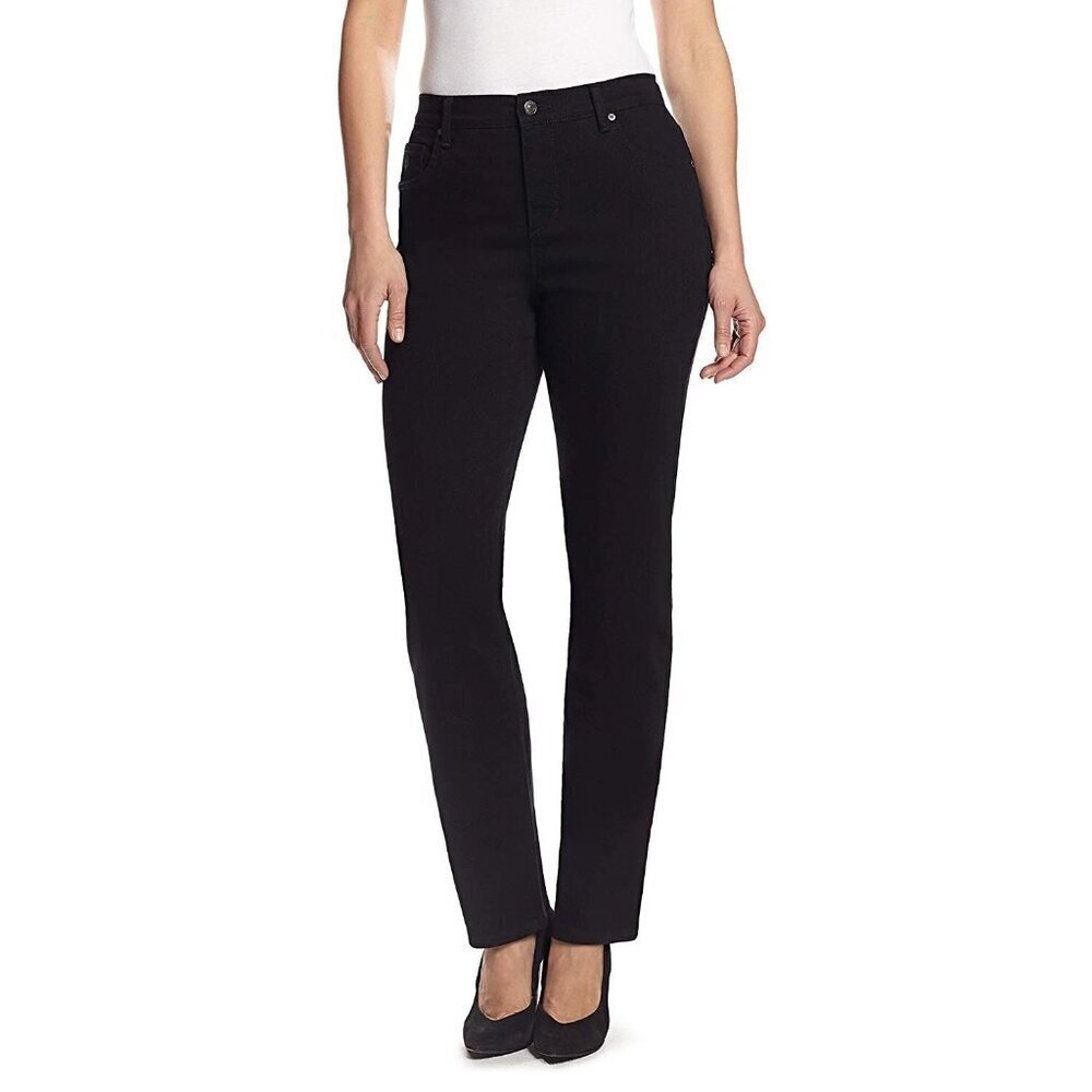 NWOT Gloria Vanderbilt Women's 8 Amanda Black Tapered High Rise Jeans 8 X 33
